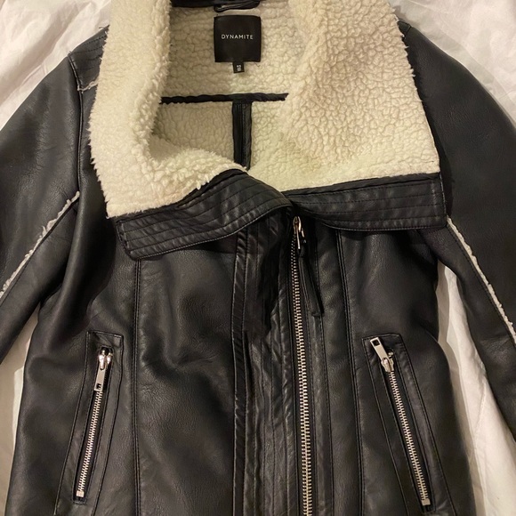 Vegan Leather Jacket - Picture 3 of 10